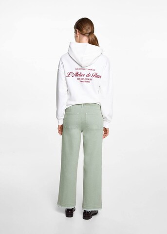 MANGO TEEN Wide leg Jeans 'Utility3' in Green