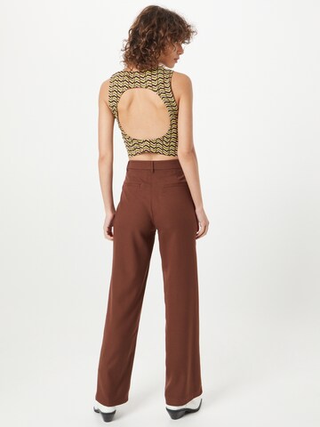 Wide Leg Pantalon à plis Monki en marron