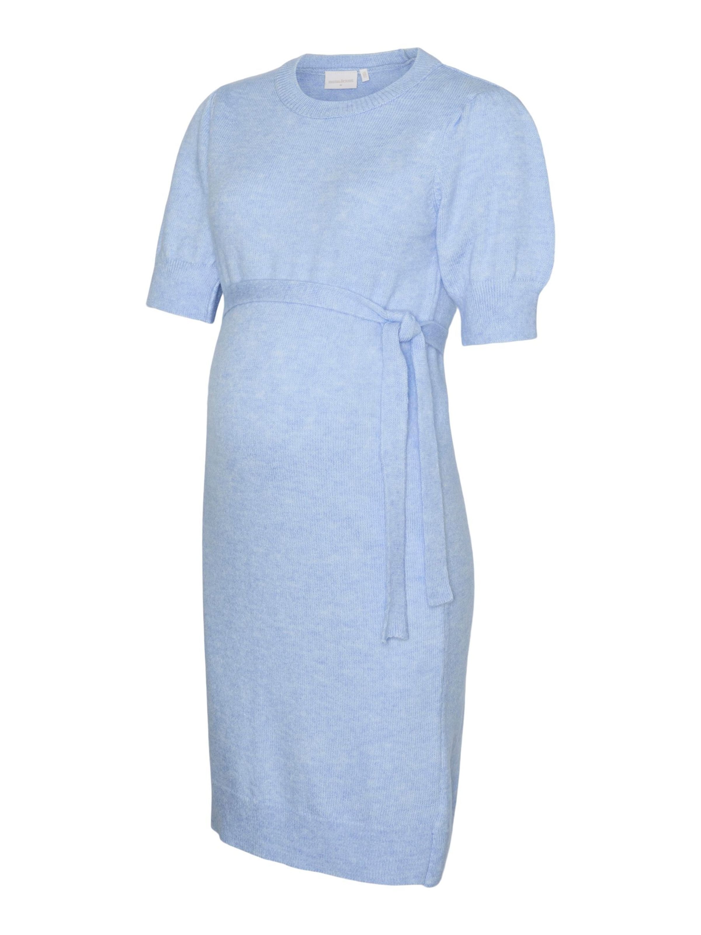 MAMALICIOUS - Vestido de punto 'MLCarmen' en azul: frente