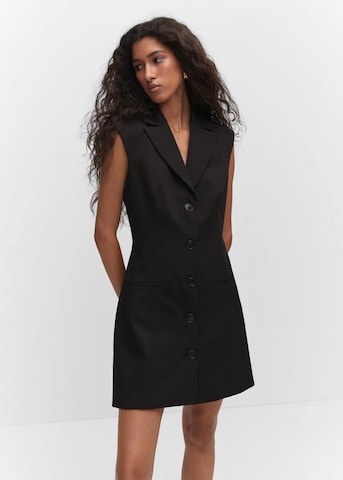 Robe-chemise 'Jeane' MANGO en noir : devant