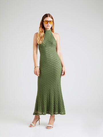 Robe de soirée 'BAROL' Bardot en vert : devant
