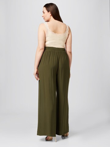 Wide Leg Pantalon 'Janay' Guido Maria Kretschmer Curvy en vert : derrière