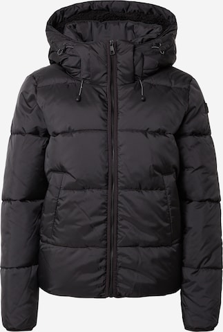 TOM TAILOR DENIM Winter Jacket in Black: front