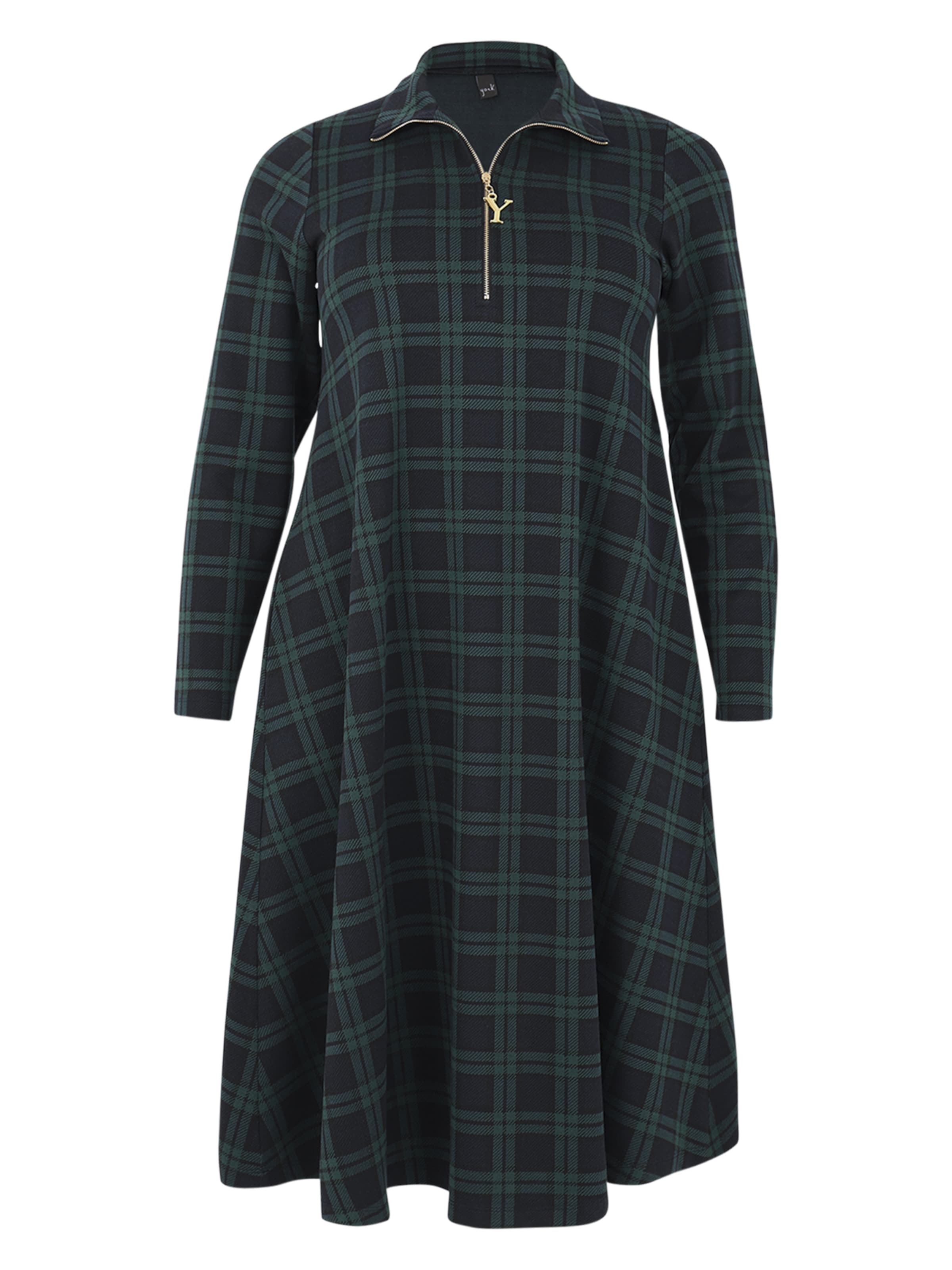 YOEK Jurk in Groen: voorkant