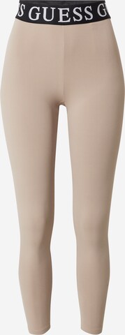 GUESS - Skinny Leggings 'KIRAN' en marrón: frente