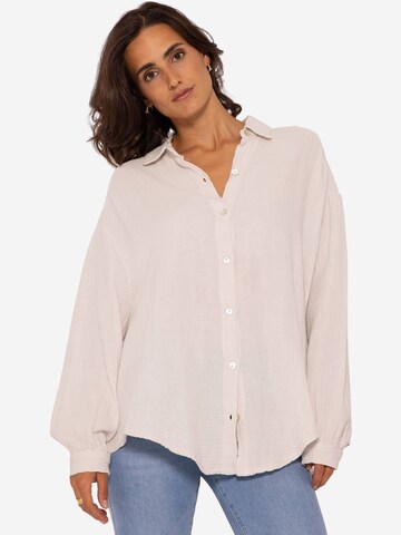 SASSYCLASSY Blouse in Beige: voorkant