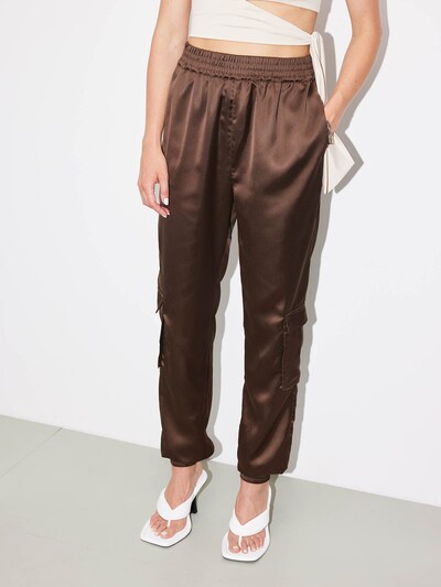 Pantaloni cu buzunare 'Leni' LeGer by Lena Gercke pe maro închis, Vizualizare model