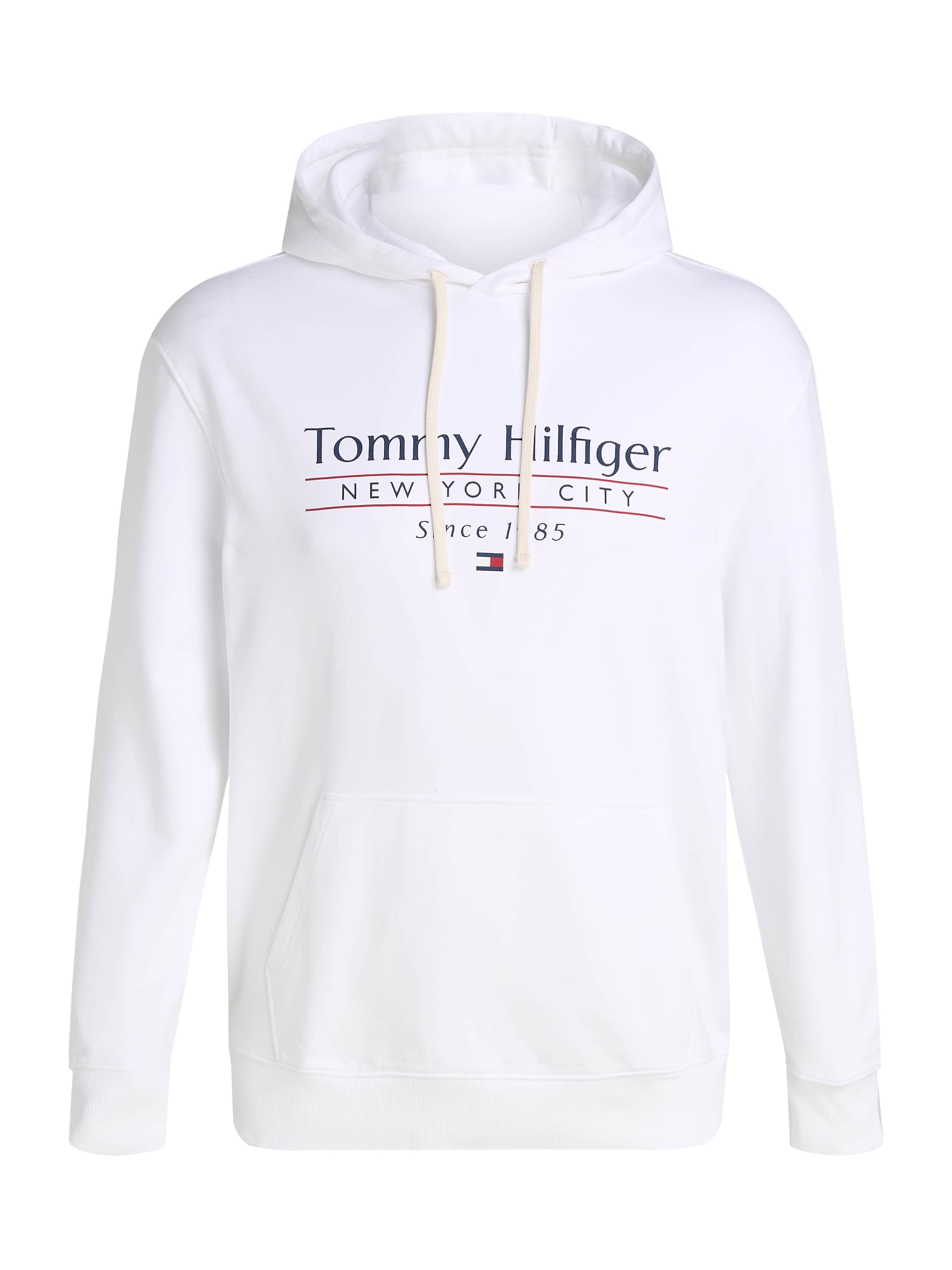 Tommy Hilfiger Big & Tall Μπλούζα φούτερ σε λευκό: μπροστά