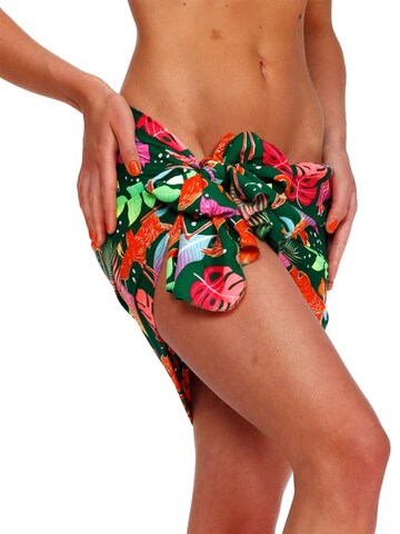 King Kameha - Toalla de playa 'Funky Flamingos' en verde