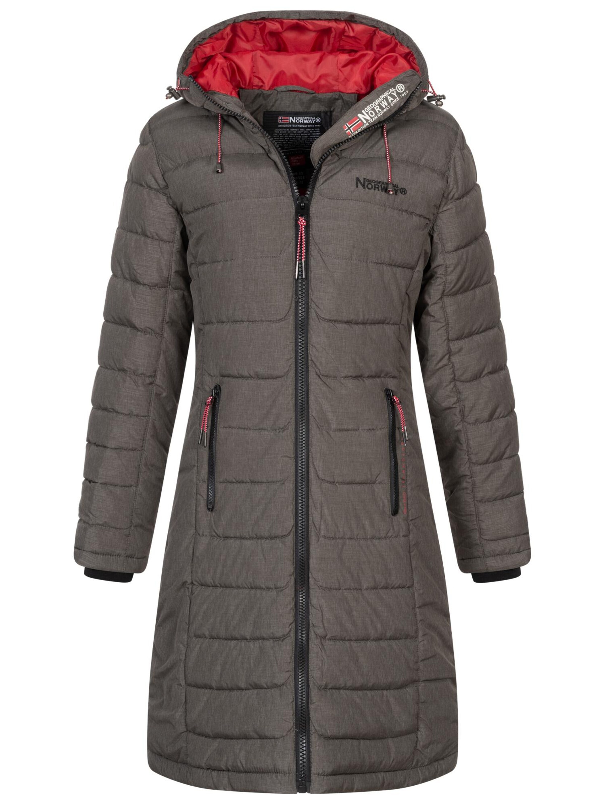GEOGRAPHICAL NORWAY Winter Jacket 'Damen Winter Jacke  Stepp Mantel  Lange Steppjacke Wintermantel parka FVS Production H-H' in L in Khaki, Item view