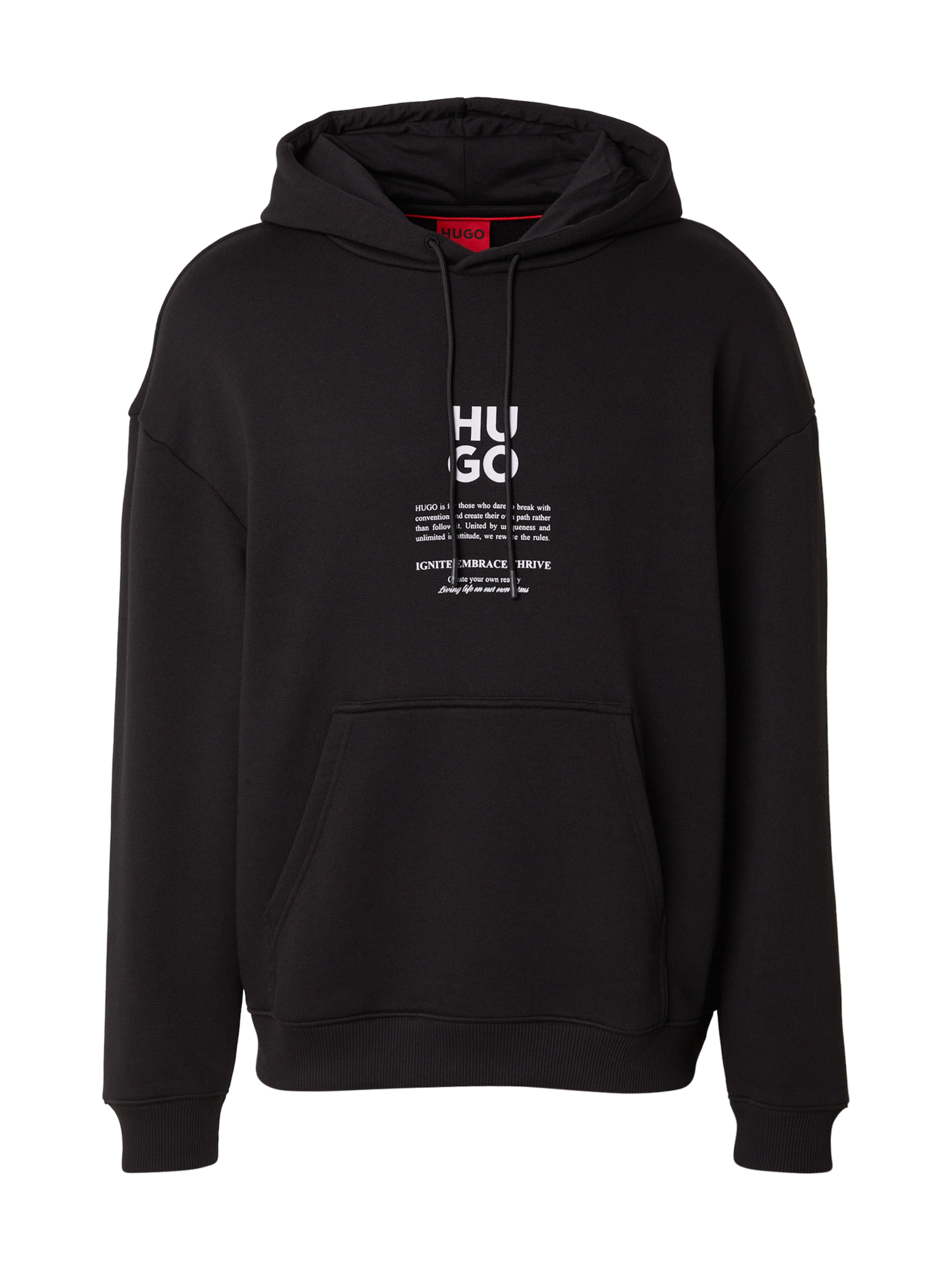 HUGO Sweatshirt 'Dflo' in Blue / Orange / Black / Pearl white, Item view