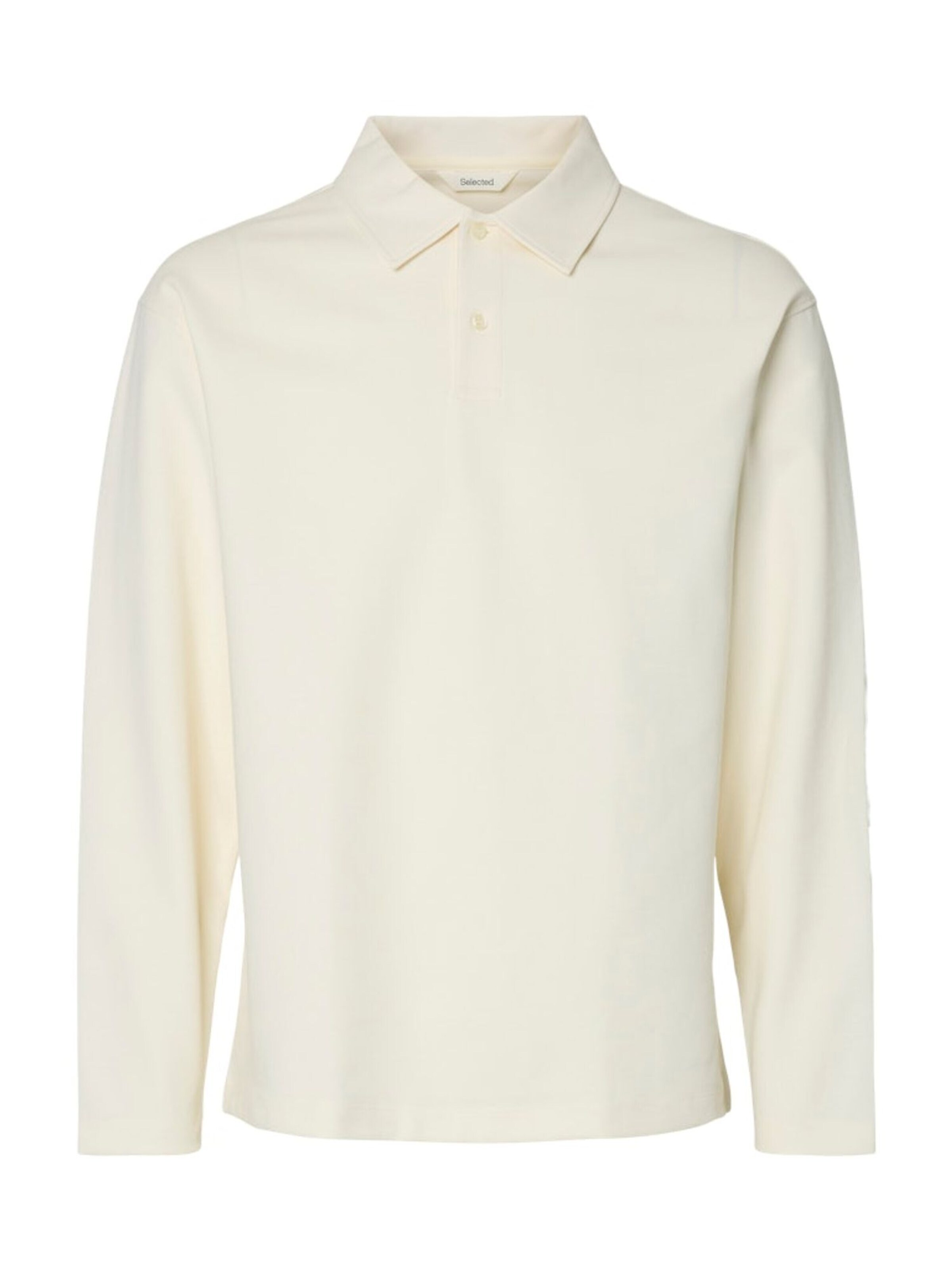 SELECTED Shirt 'SLHRELAXAIDEN LS POLO' in White: front