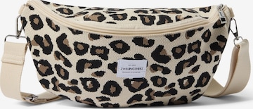 Zwillingsherz Gürteltasche in Beige: Vorderseite