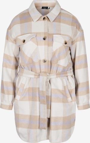 Zizzi Hemdjacke 'Sandie' in Beige: predná strana