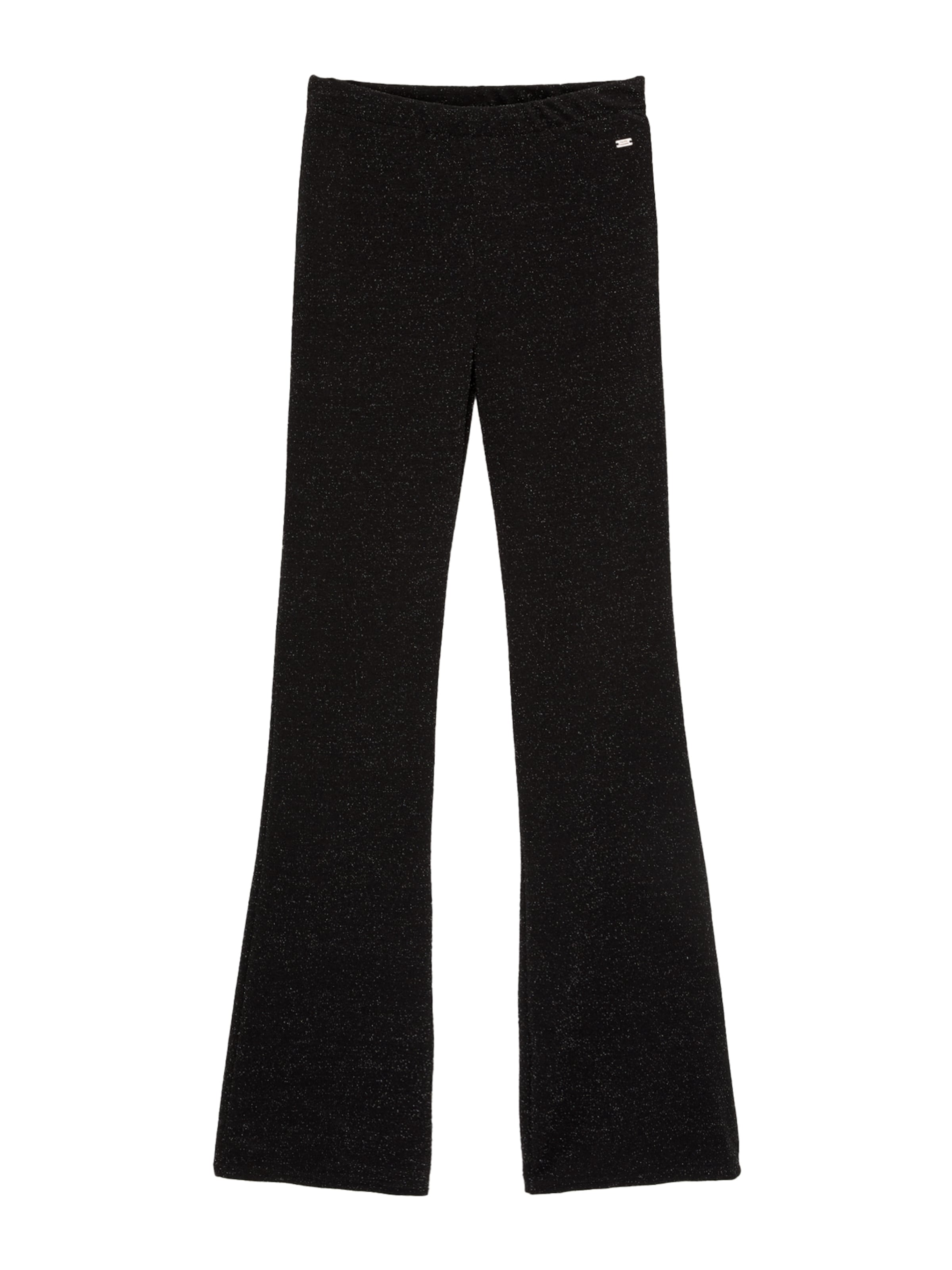 Pull&Bear Flared Trousers in Black: front