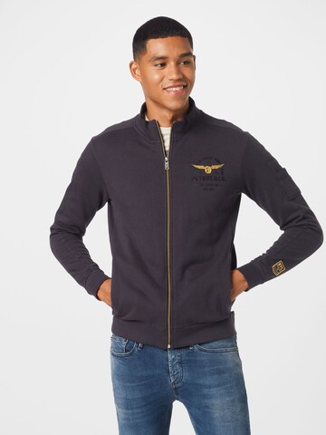 Petrol Industries Sweatjacke in Blau: Vorderseite