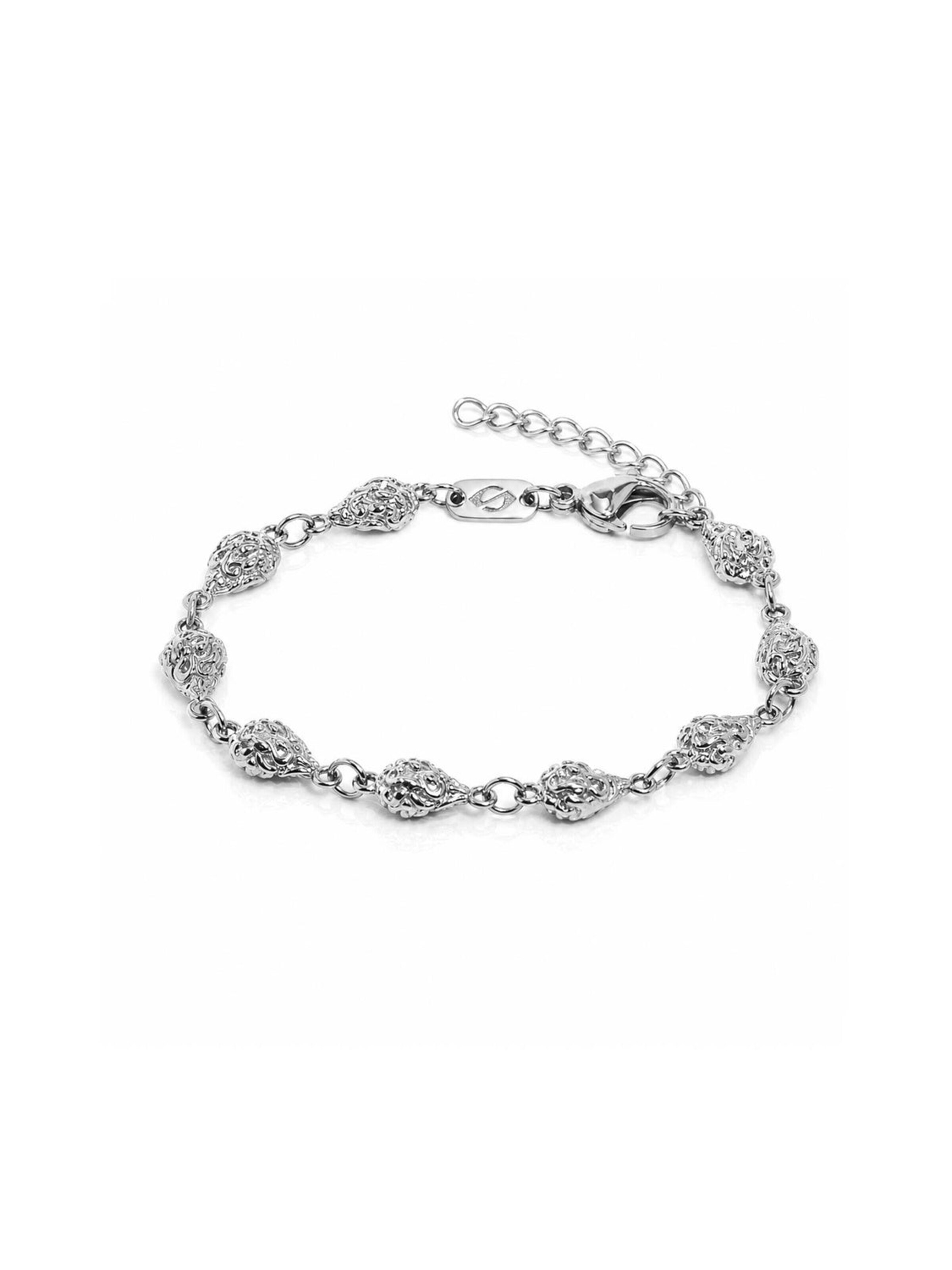 warpedsense Armband 'Lava'‌‌‌‌‌‌‌ in Silber: Vorderseite