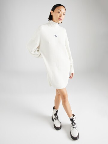 Calvin Klein Jeans Knitted dress in White: front