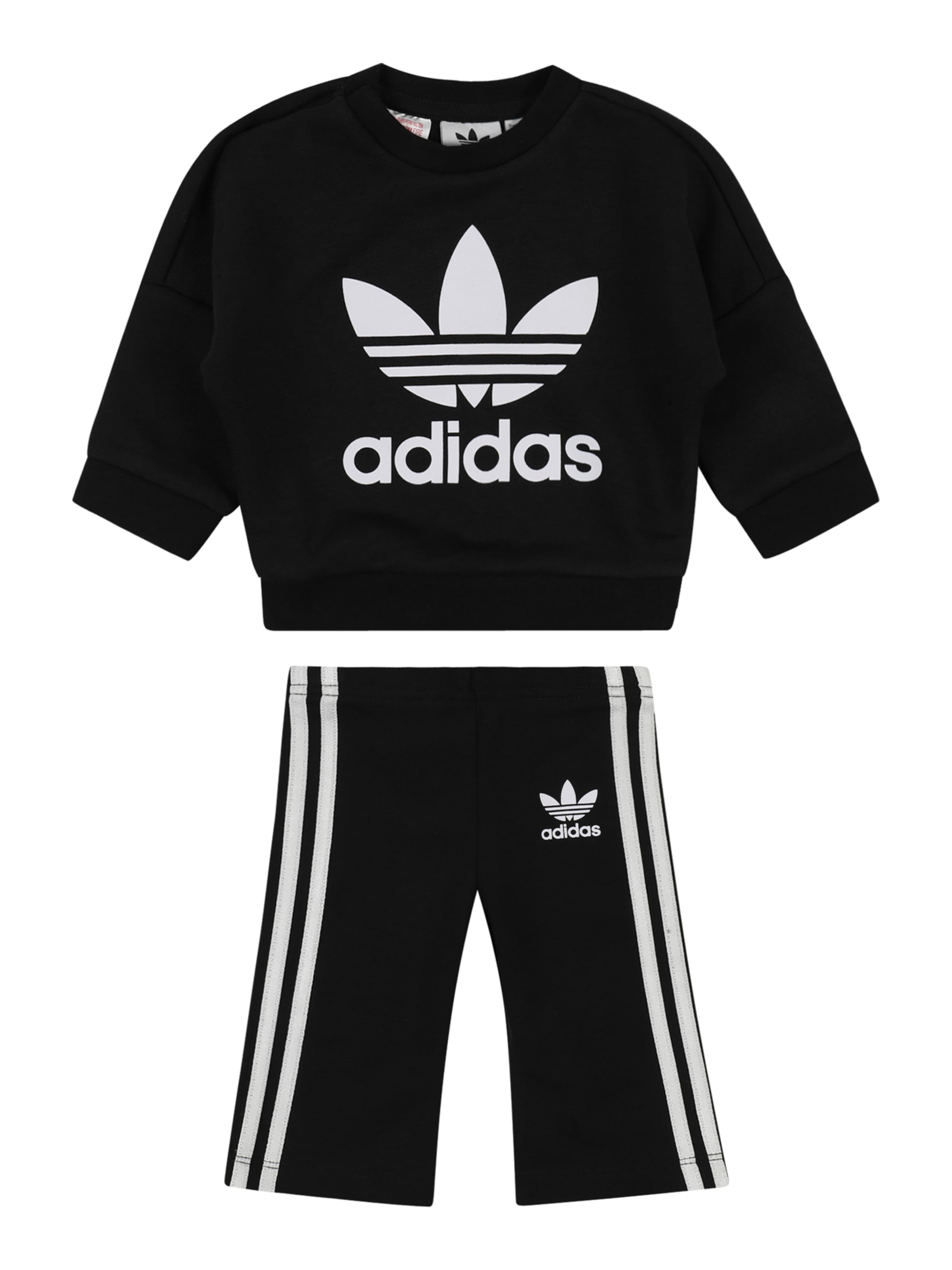 ADIDAS ORIGINALS Sweatsuit in Black: front
