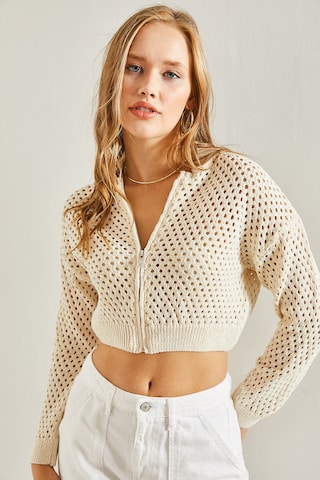 Bianco Lucci Cardigan i beige