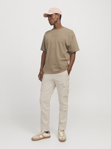 JACK & JONES Tapered Cargobroek 'JPSTAce JJTucker' in Grijs