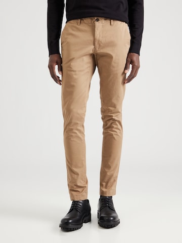Michael Kors Skinny Chino Pants in Green: front