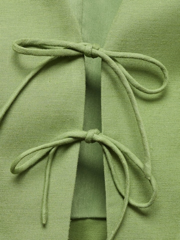 MANGO Kostymväst 'Lago' i grön