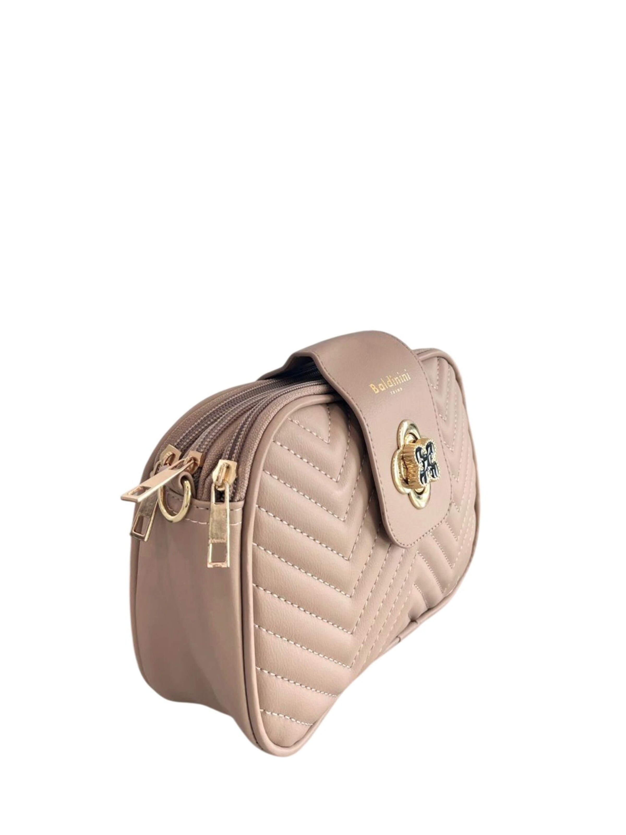 Borsa a spalla 'Borsa a Mano Donna Ecopelle Vegan - Chiusura Zip e Tracolla' di Baldinini Trend in grigio