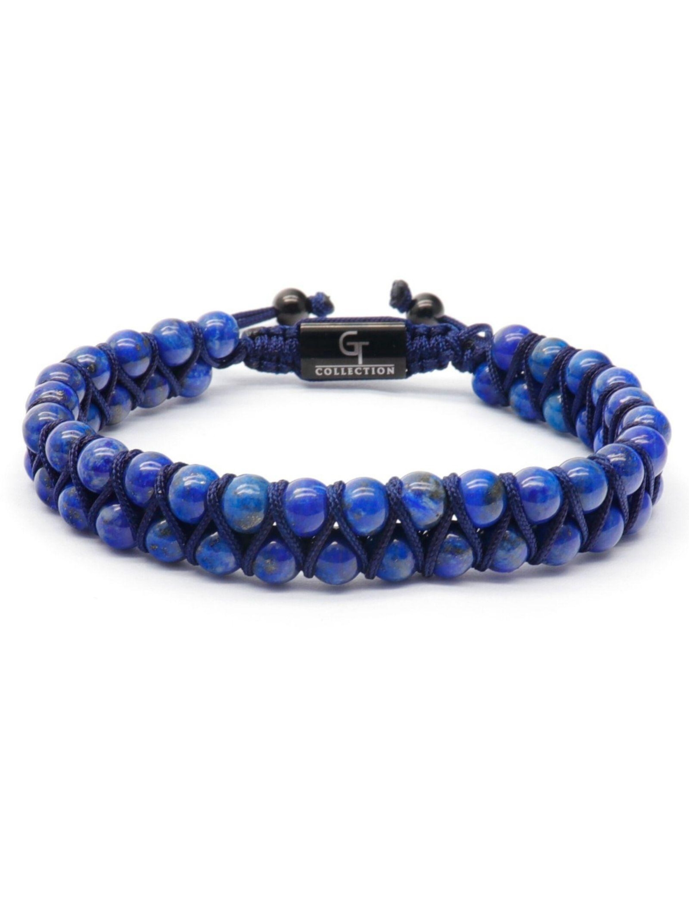 GT Collection - Pulsera 'Double-Bead' en azul