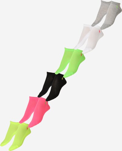 Polo Ralph Lauren Socks 'CSHN' in Blue / Grey / Neon green / Neon pink / White, Item view