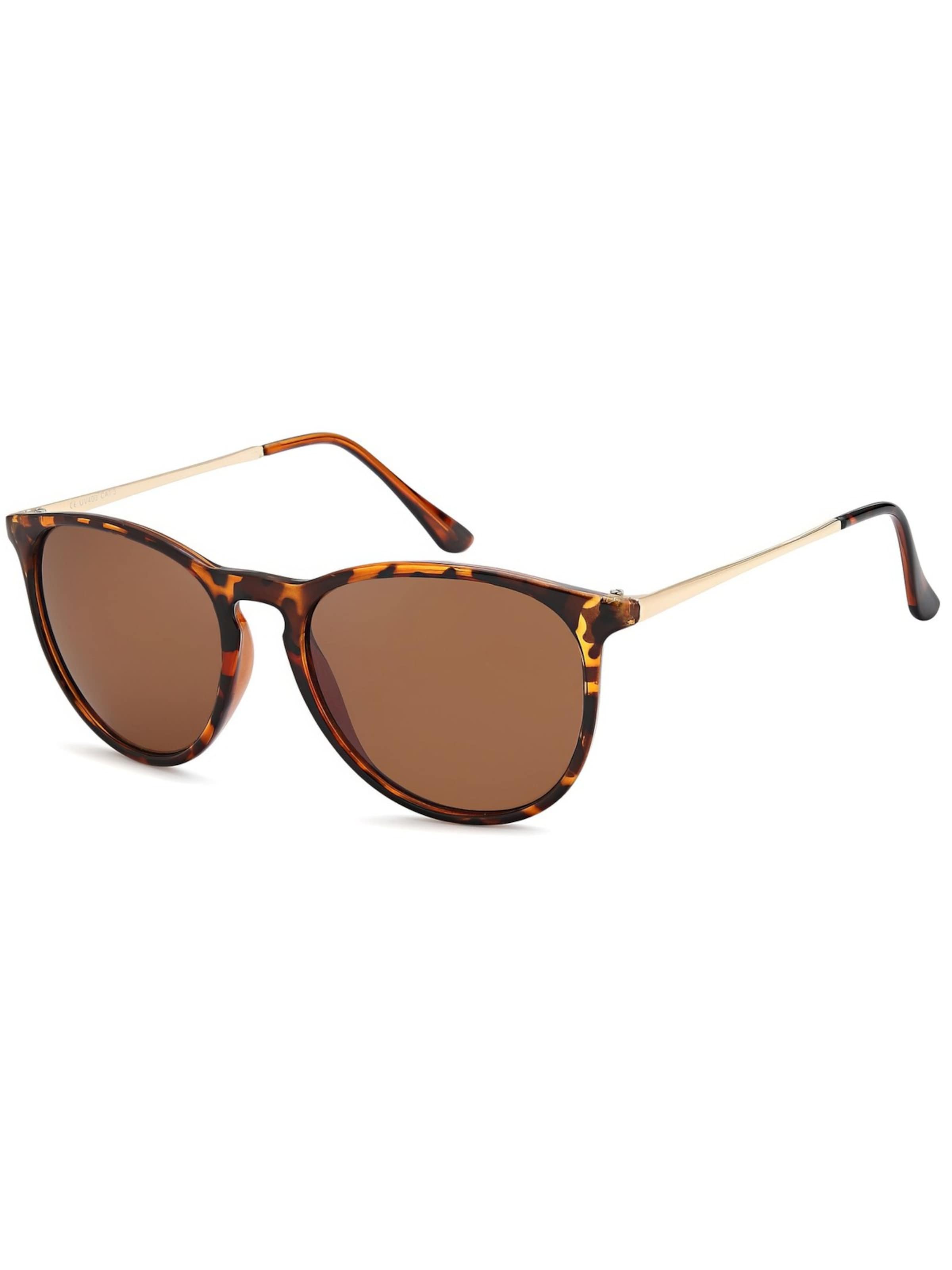 styleBREAKER Sonnenbrille 'Sonnenbrille mit ovalen Gläsern'‌‌‌‌‌ in Braun: Vorderseite