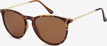 styleBREAKER Sonnenbrille 'Sonnenbrille mit ovalen Gläsern' in Braun: Vorderseite