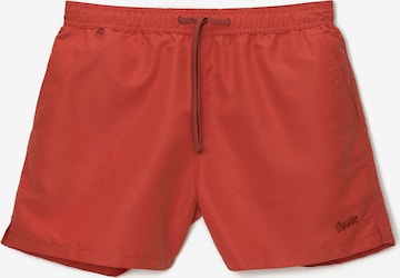 Pantaloncini da bagno di Pull&Bear in rosso: frontale