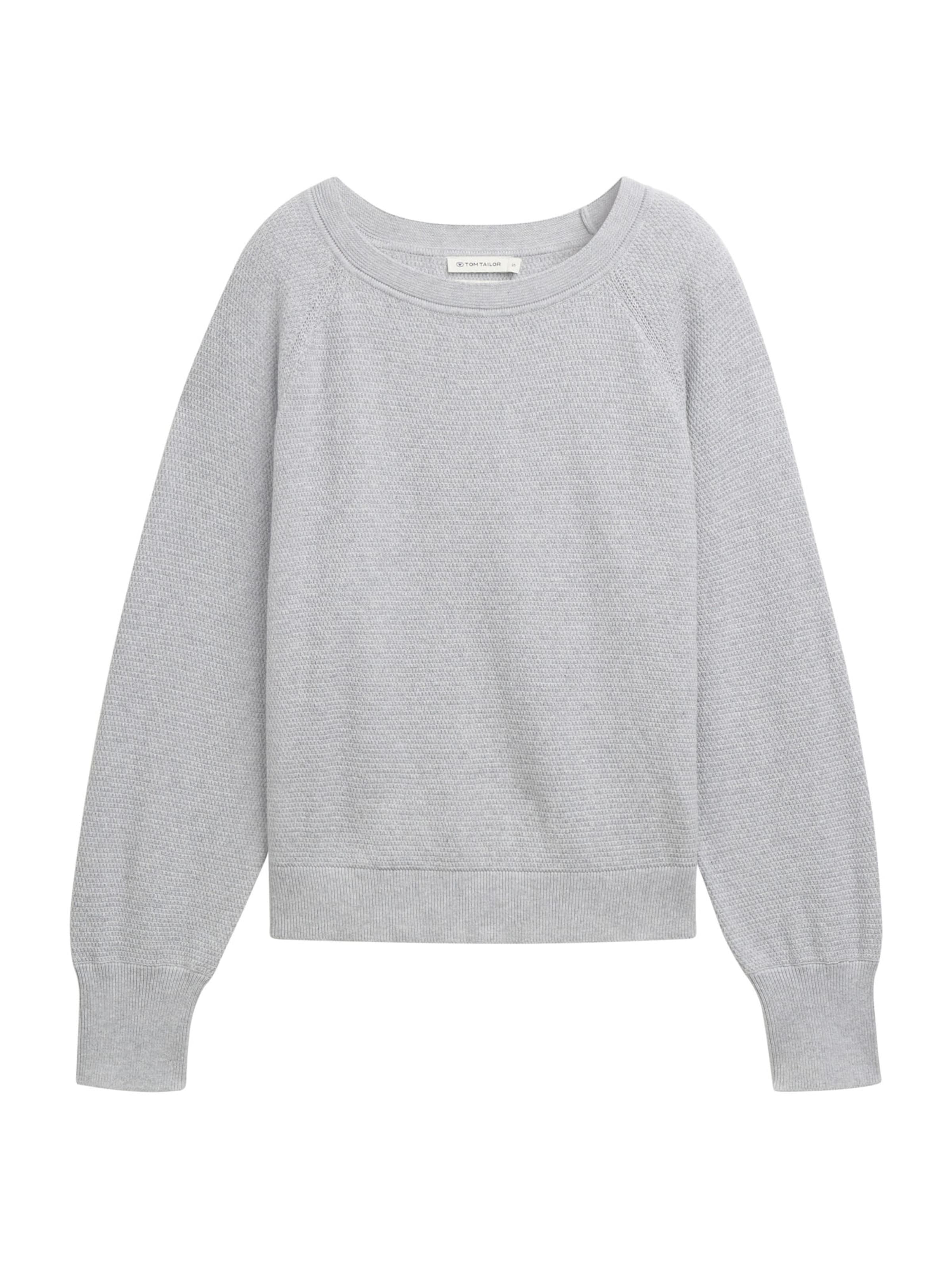 TOM TAILOR Trui in Grijs: voorkant