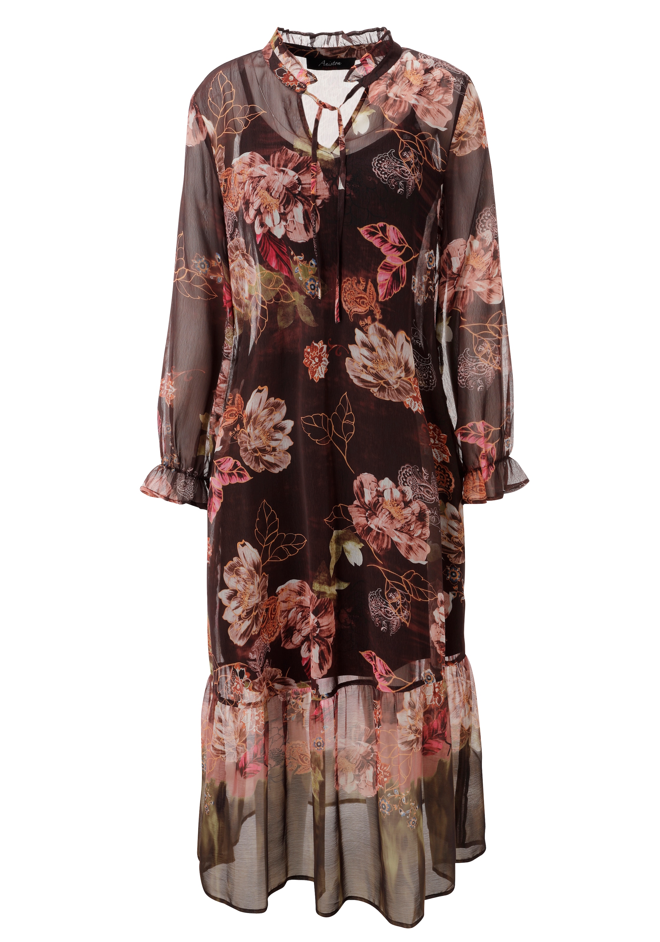 Aniston CASUAL Dress in Brown: front