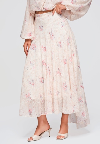 Ombre Rok ' OW-GL-E0008' in Beige: voorkant