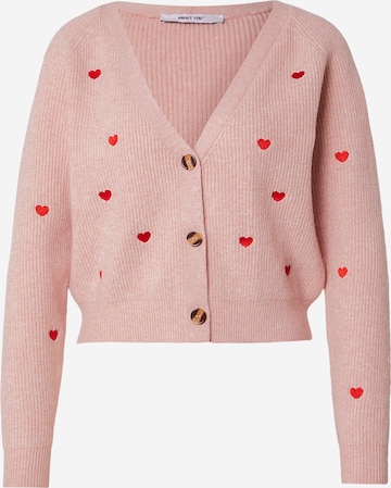 ABOUT YOU Neuletakki 'Lana' värissä vaaleanpunainen: etupuoli