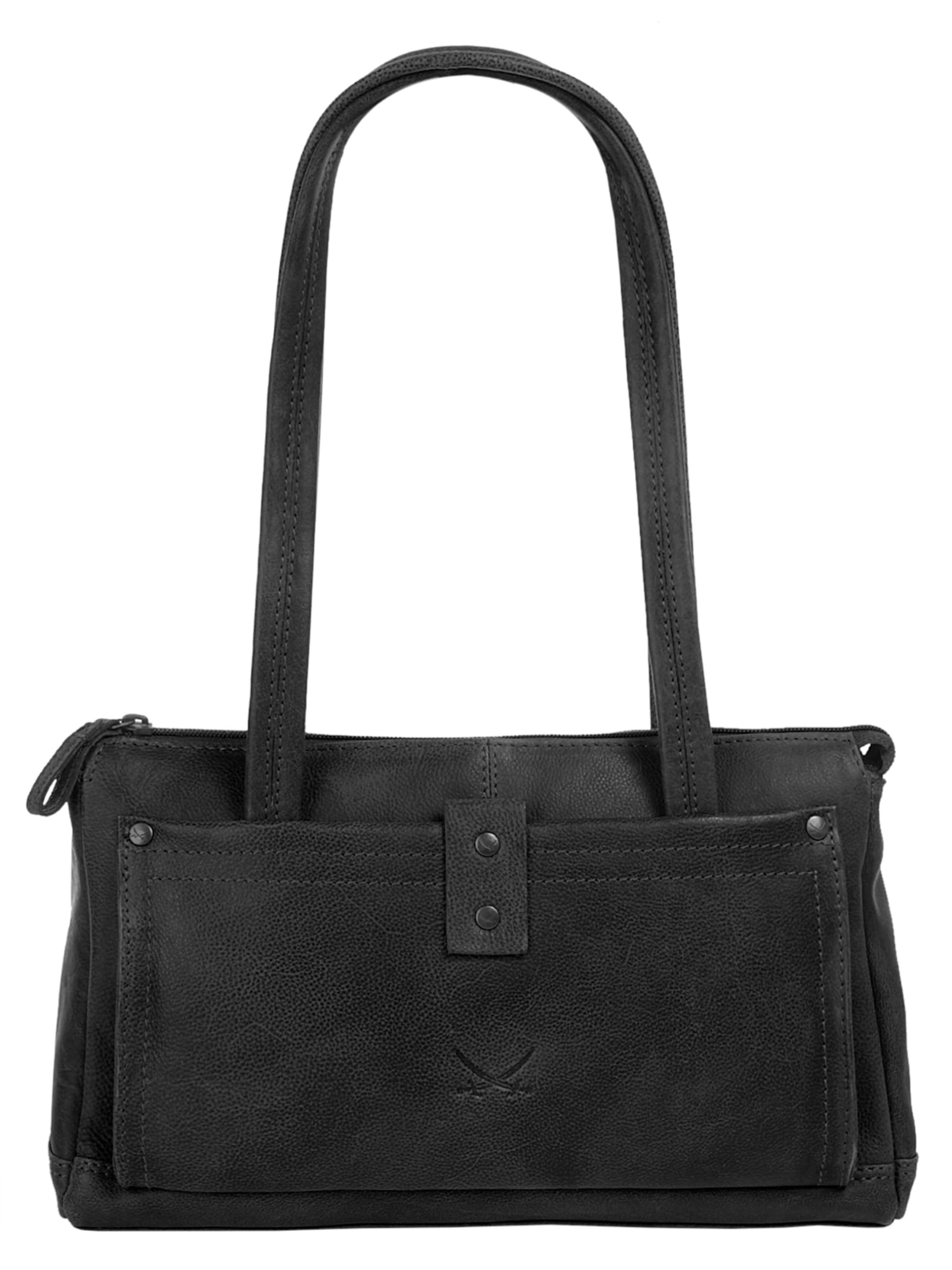 SANSIBAR Crossbody Bag in Black: front