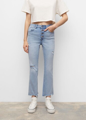 MANGO TEEN Flared Jeans 'Trumpet' in Blauw