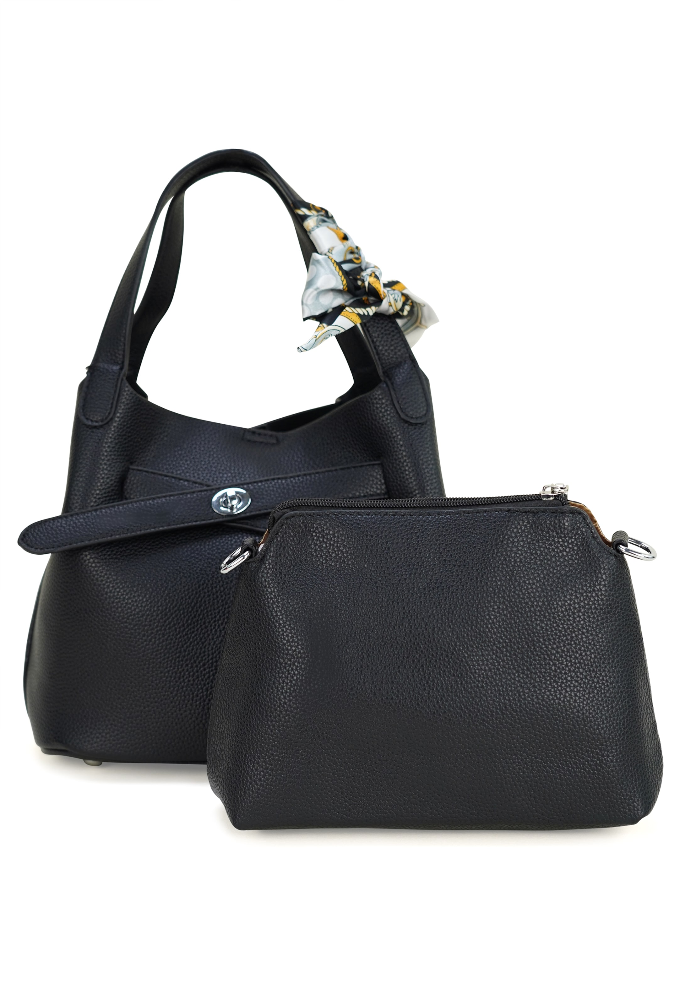 HARPA Handtasche 'PRUE' in Schwarz: Vorderseite