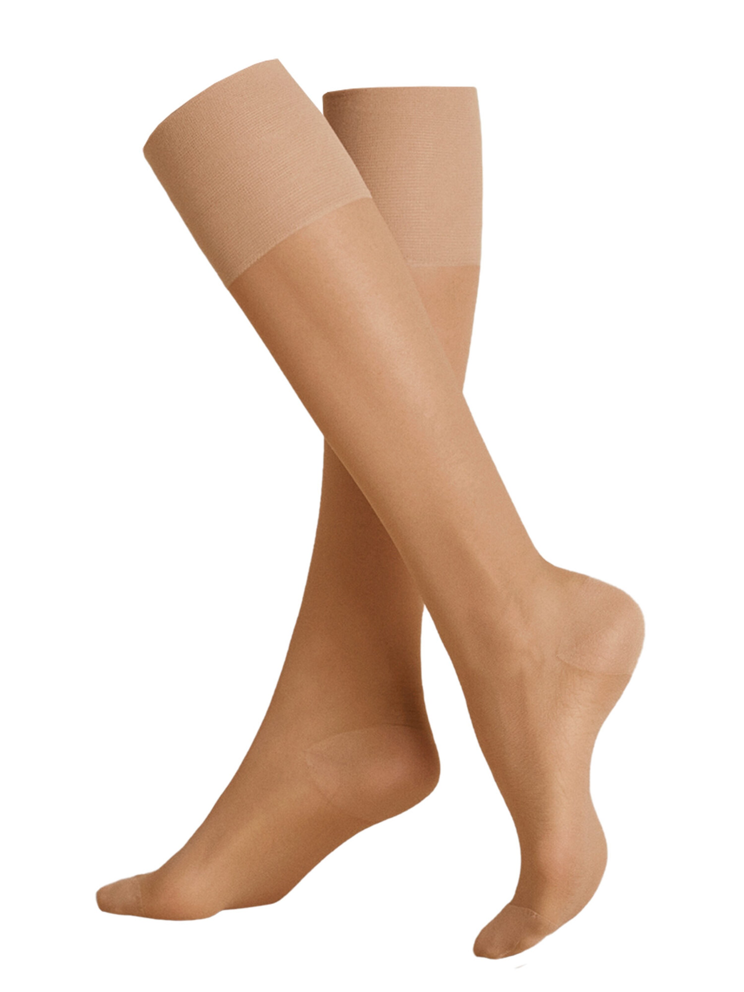 Chaussettes montantes 'Super Control 40' KUNERT en beige : devant