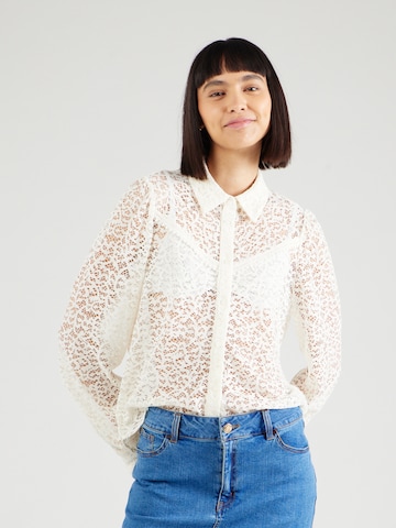 VILA - Blusa 'Glaze' em branco: frente