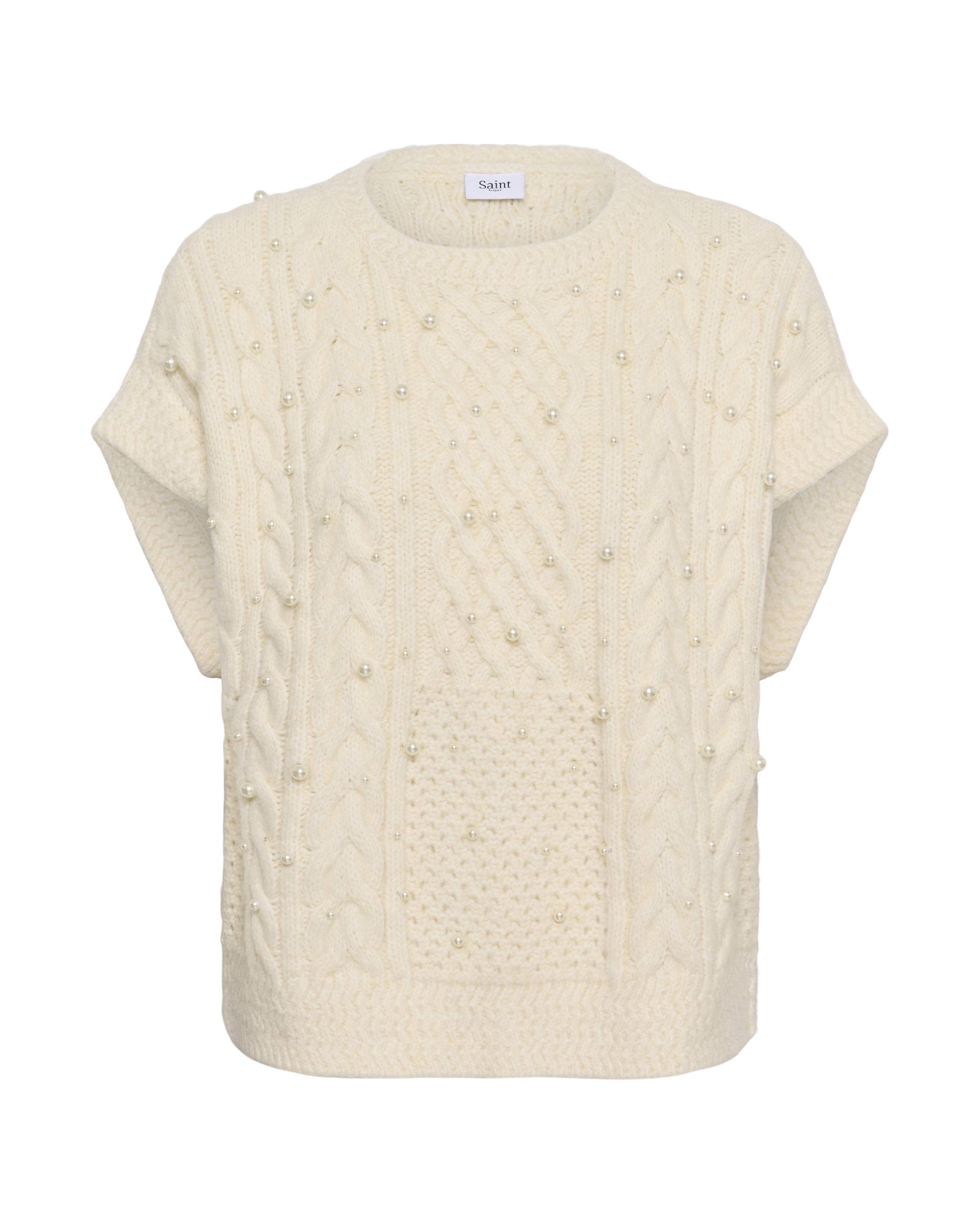 SAINT TROPEZ Vest in L in ecru, Produktansicht