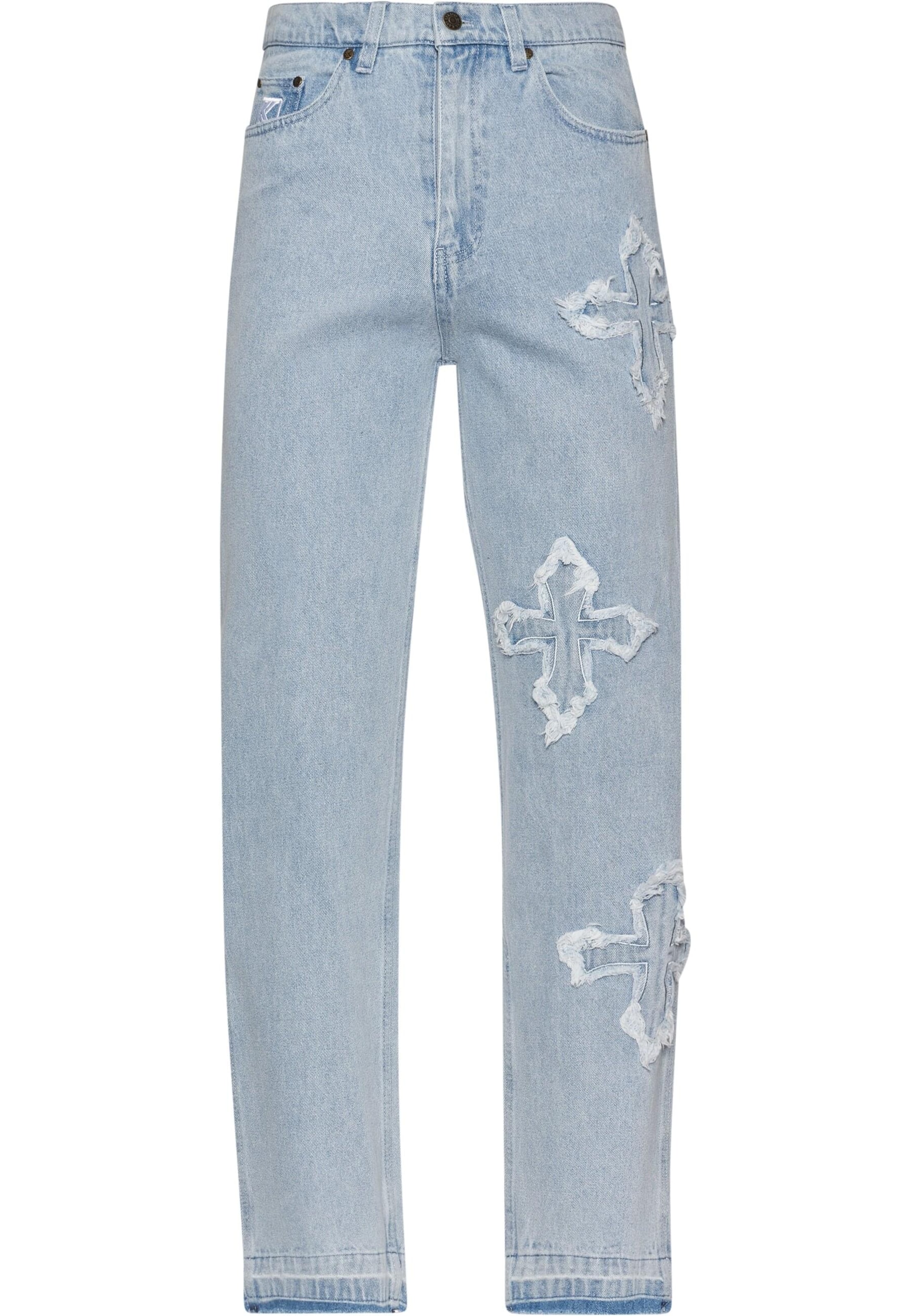 Flared Jeans di Karl Kani in blu: frontale