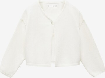 MANGO KIDS Gebreid vest 'Maiab' in Wit: voorkant