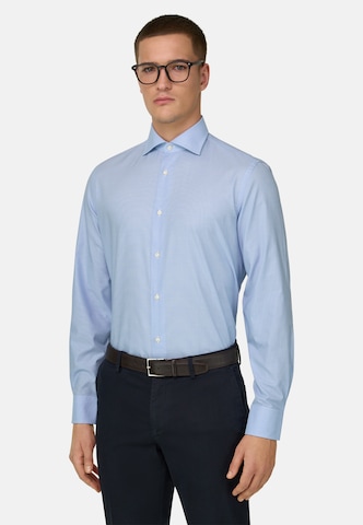 Coupe slim Chemise Boggi Milano en bleu : devant