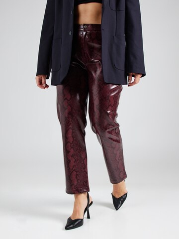 ONLY Carmakoma Regular Trousers 'CARAZULA' in Red: front