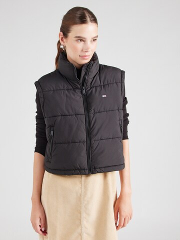 Gilet 'ESSENTIAL' Tommy Jeans en noir : devant