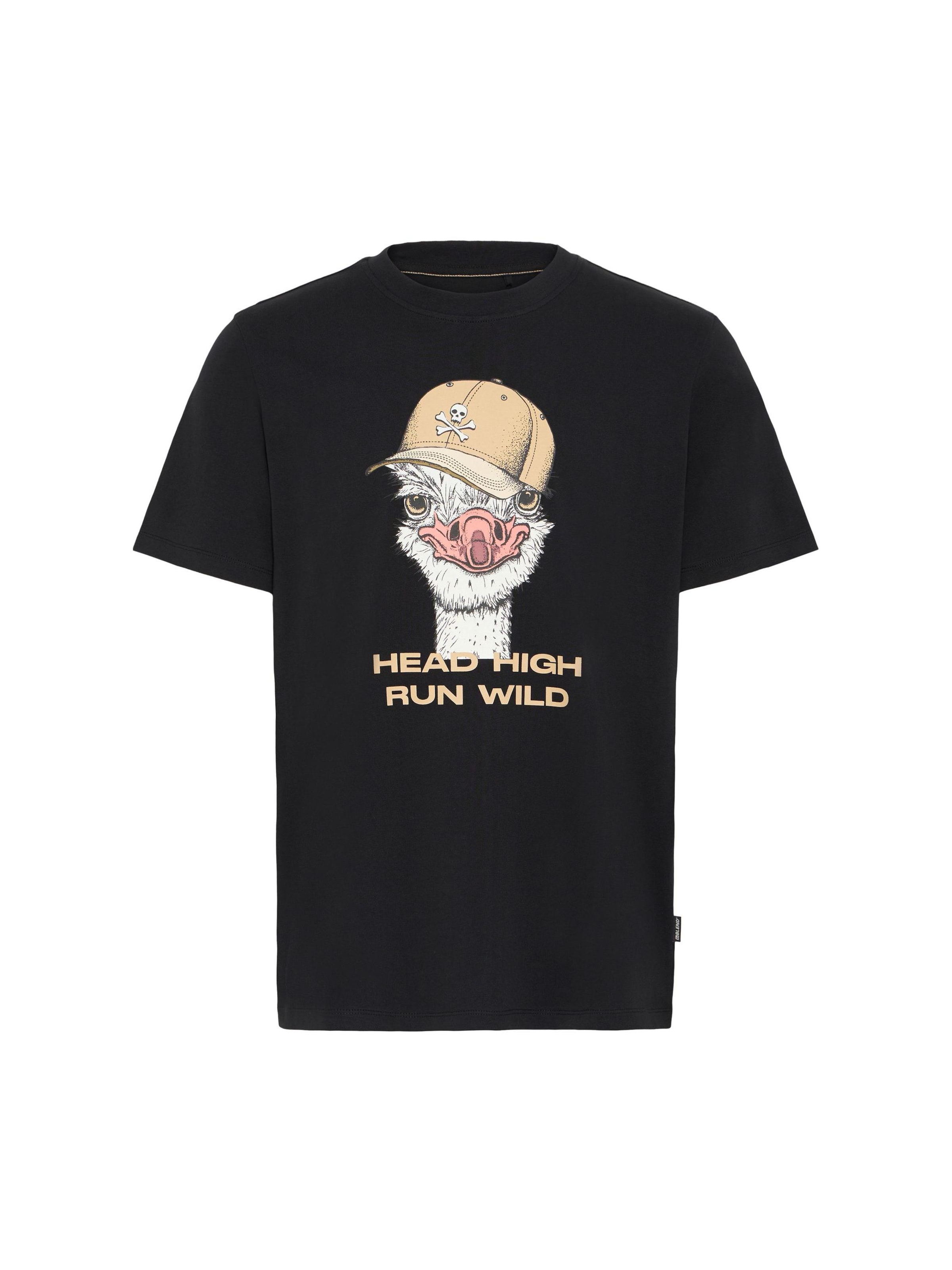 Tricou 'BHKurt' de la BLEND pe negru: față