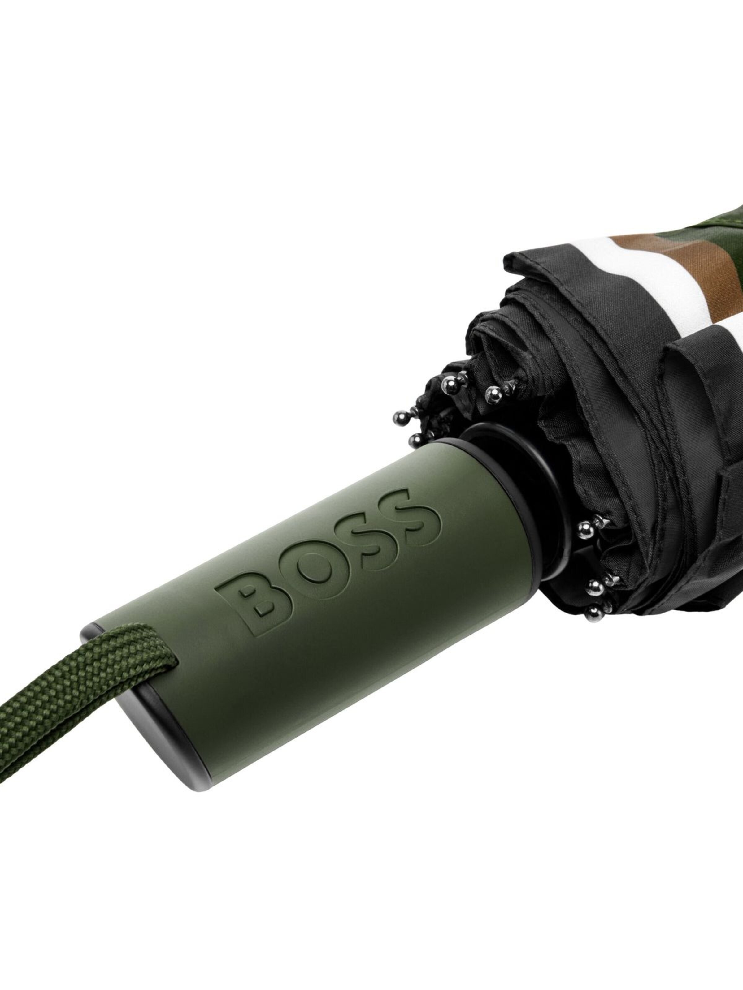 BOSS Paraplu 'Pocket umbrella Varsity' in Zwart